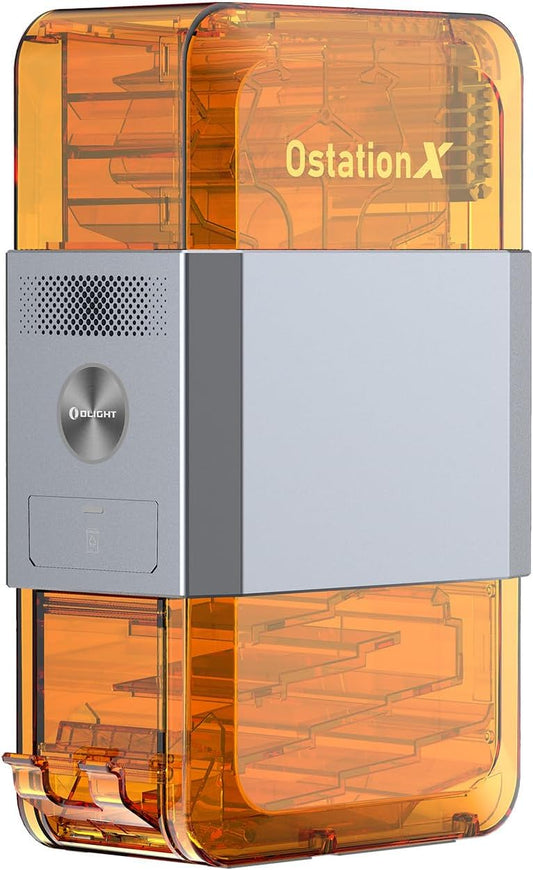Ollght Ostation X Battery Charger Exclusively for Nimh AA Rechargeable Batteries, 3 in 1 Automatic Design for Charging Testing & Storage, No Polarity Check Needed, Bad Battery Detection, APP Control